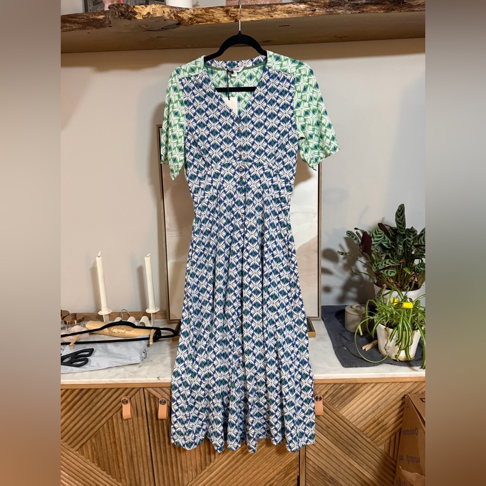 NWT Unreleased White Stuff May Jersey Midi Dress with pockets